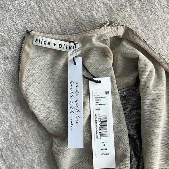 Alice + Olivia Delora Metallic Mini Bodycon Dress - Picture 13 of 14